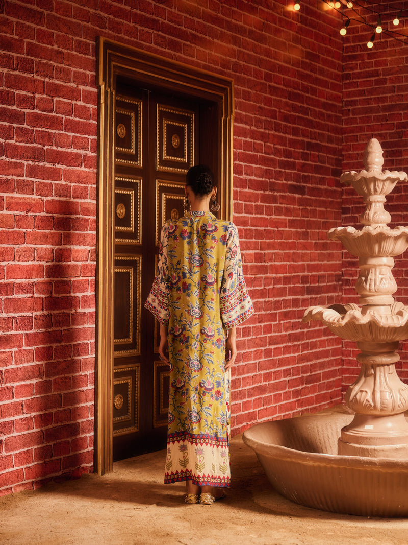 GULMEHAR PANELLED LONG DRESS