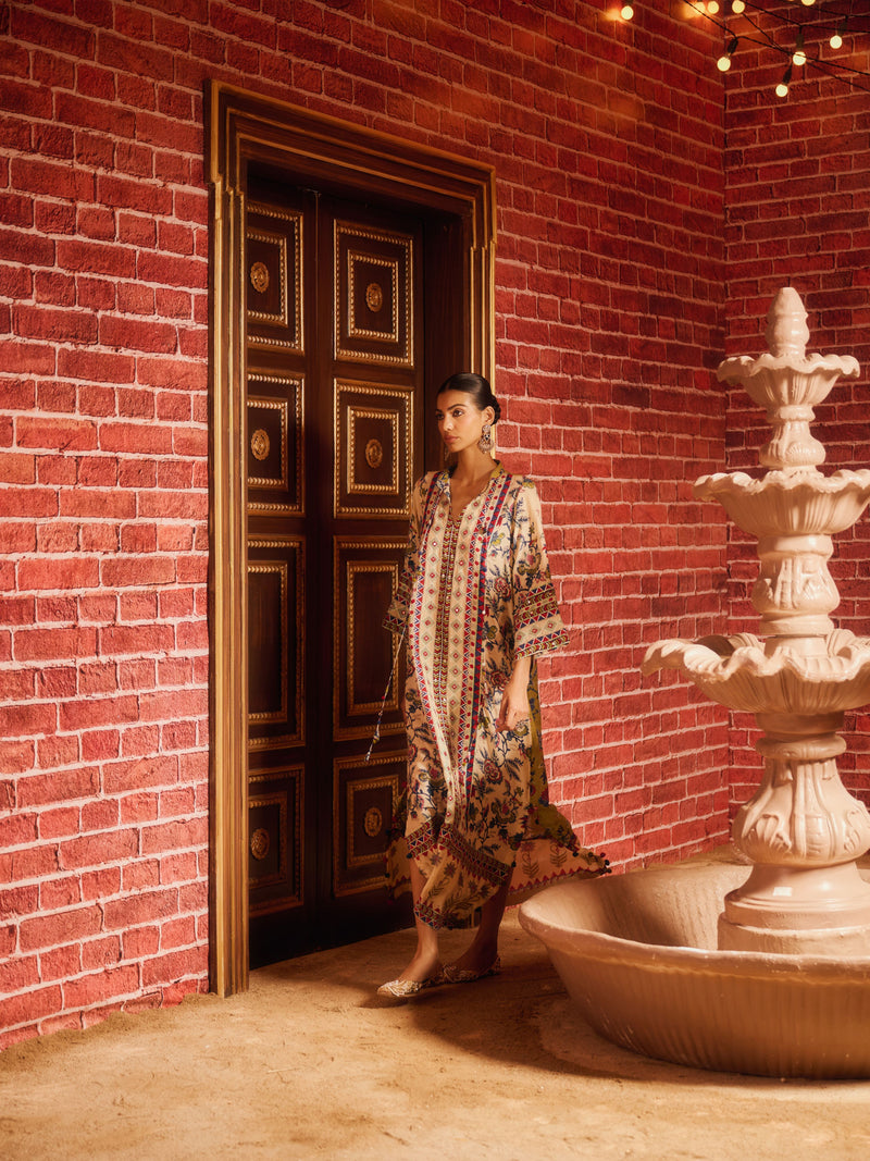 GULMEHAR PANELLED LONG DRESS