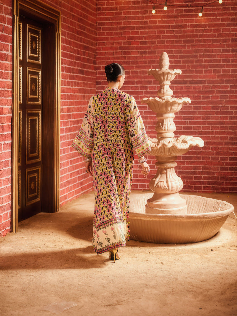 RANGREZ PANELLED LONG DRESS