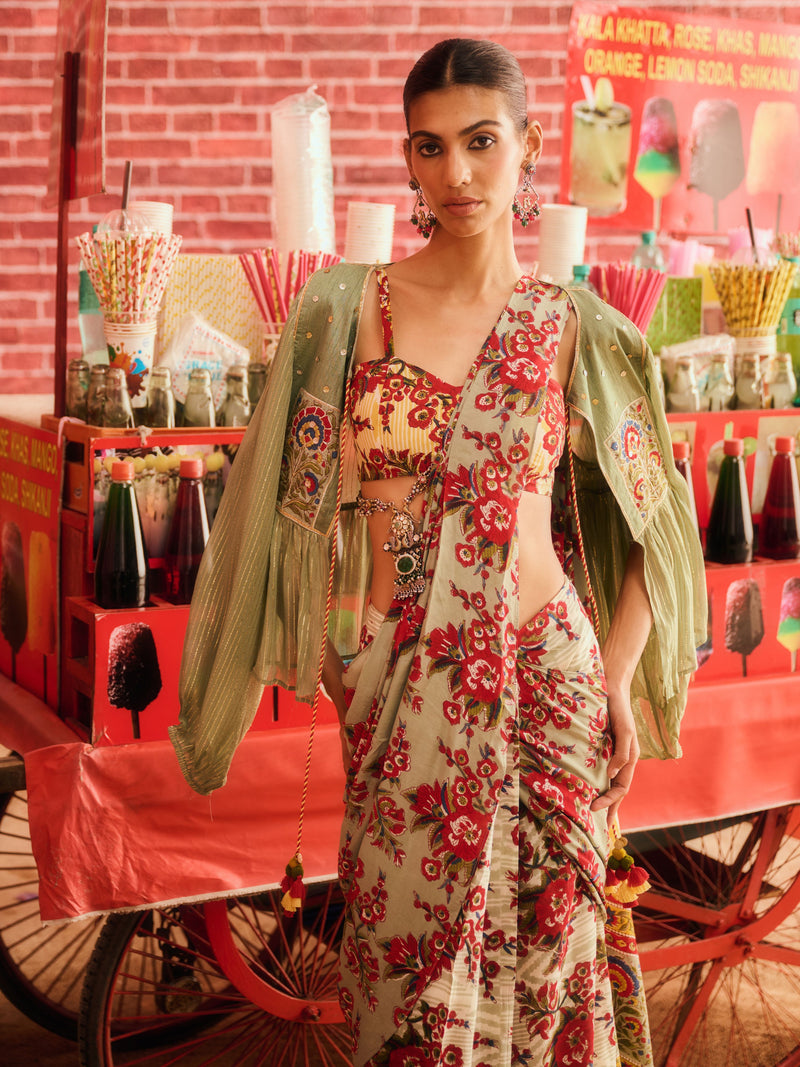 LAAL PHOOL SAREE (SET OF 3)