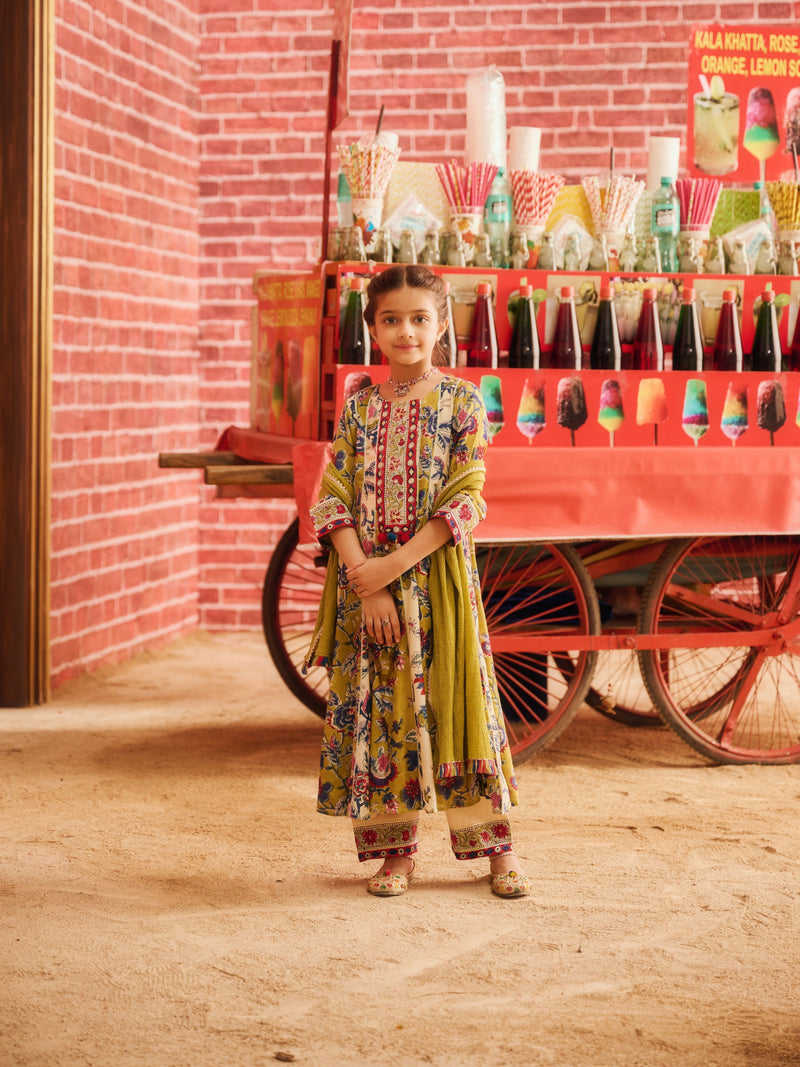GULMEHAR KALIDAAR KURTA WITH PANT AND DUPATTA (SET OF 3)