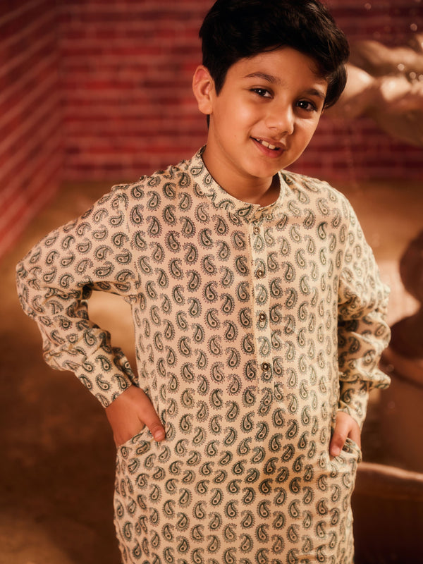KASHMIRA BOYS KURTA SET WITH BANDI
