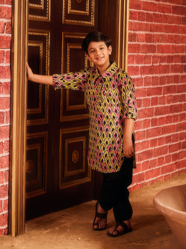 RANGREZ BOYS PATHANI KURTA WITH SALWAR