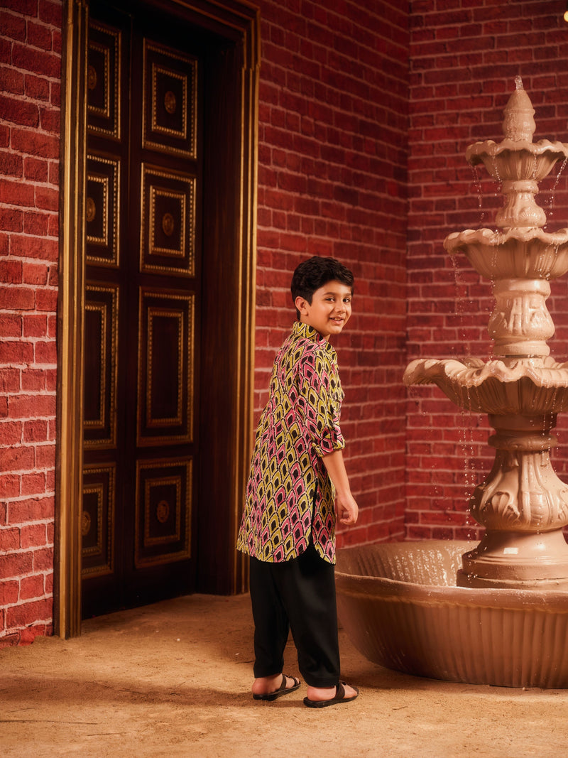 RANGREZ BOYS PATHANI KURTA WITH SALWAR