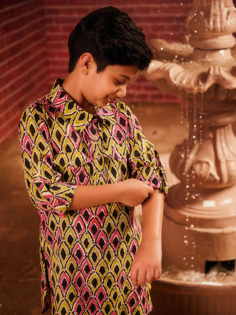 RANGREZ BOYS PATHANI KURTA WITH SALWAR