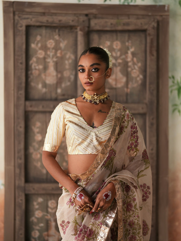 MAROON GULBOOTA SAREE (SET OF 2)