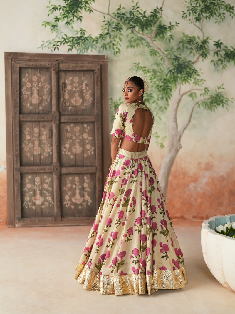 RANIPINK GENDA PHOOL LEHENGA (SET OF 3)