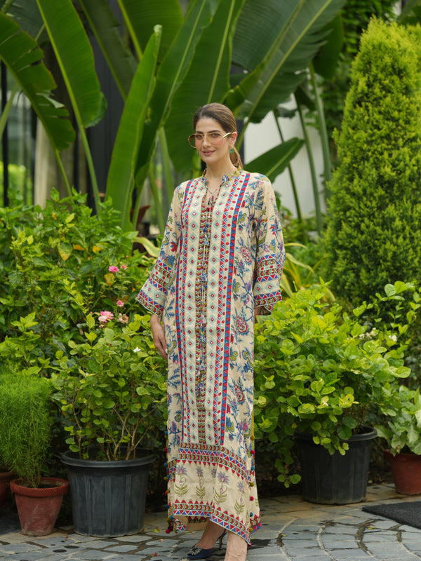 GULMEHAR PANELLED LONG DRESS