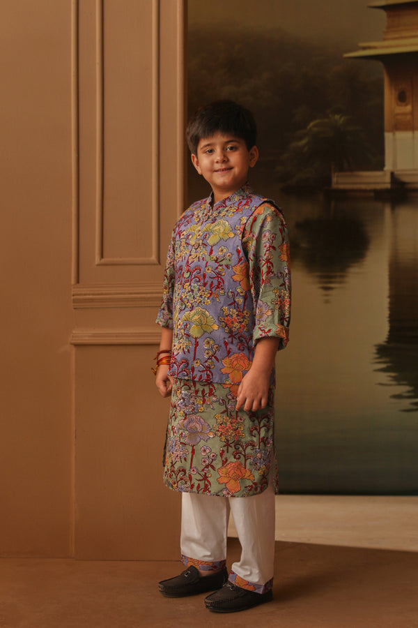 RIHAANA BOYS BANDI AND KURTA SET