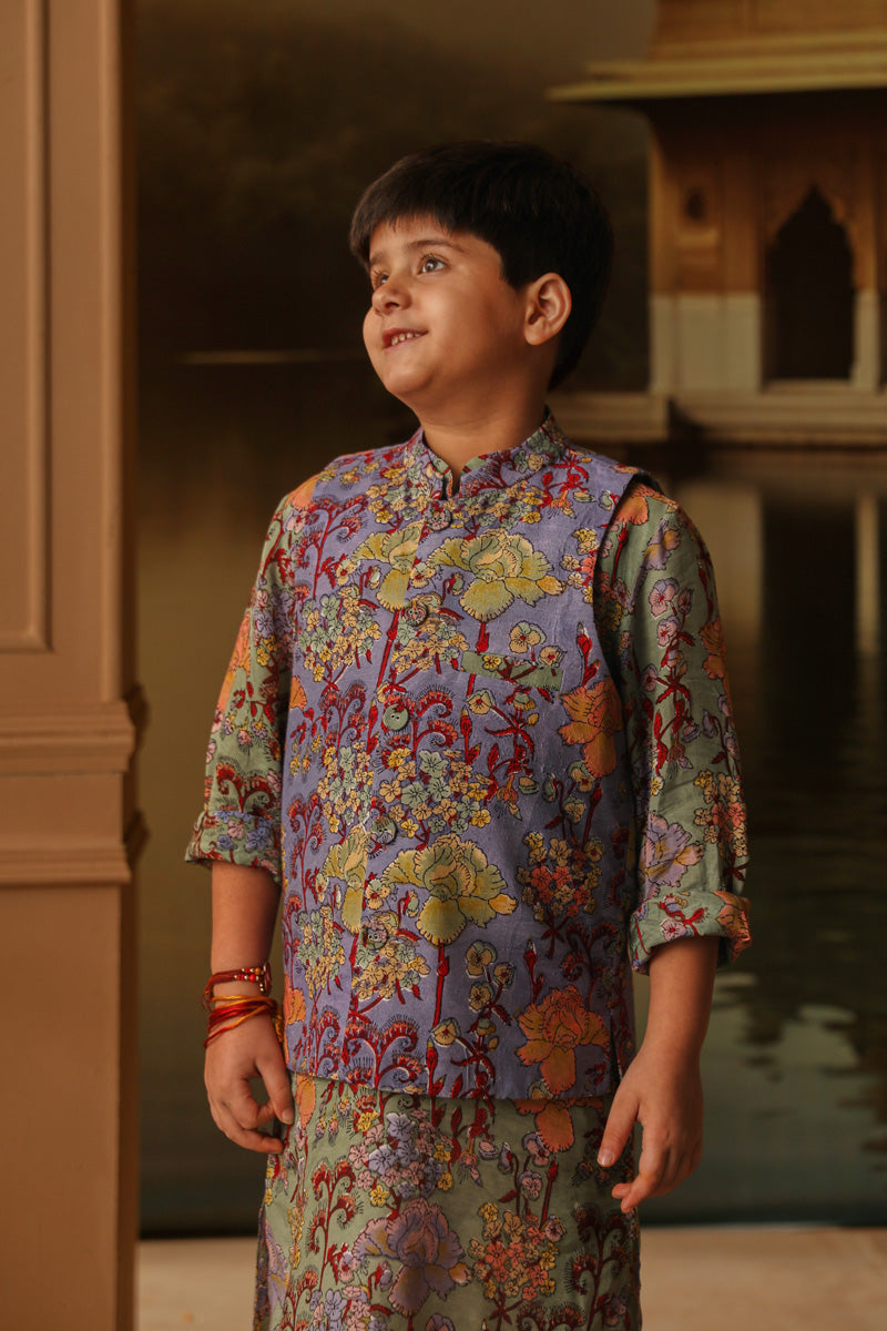 RIHAANA BOYS BANDI AND KURTA SET