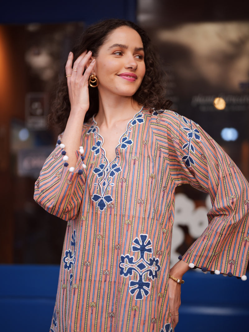 short kurta dress House Of Kari(Chikankari Clothing)