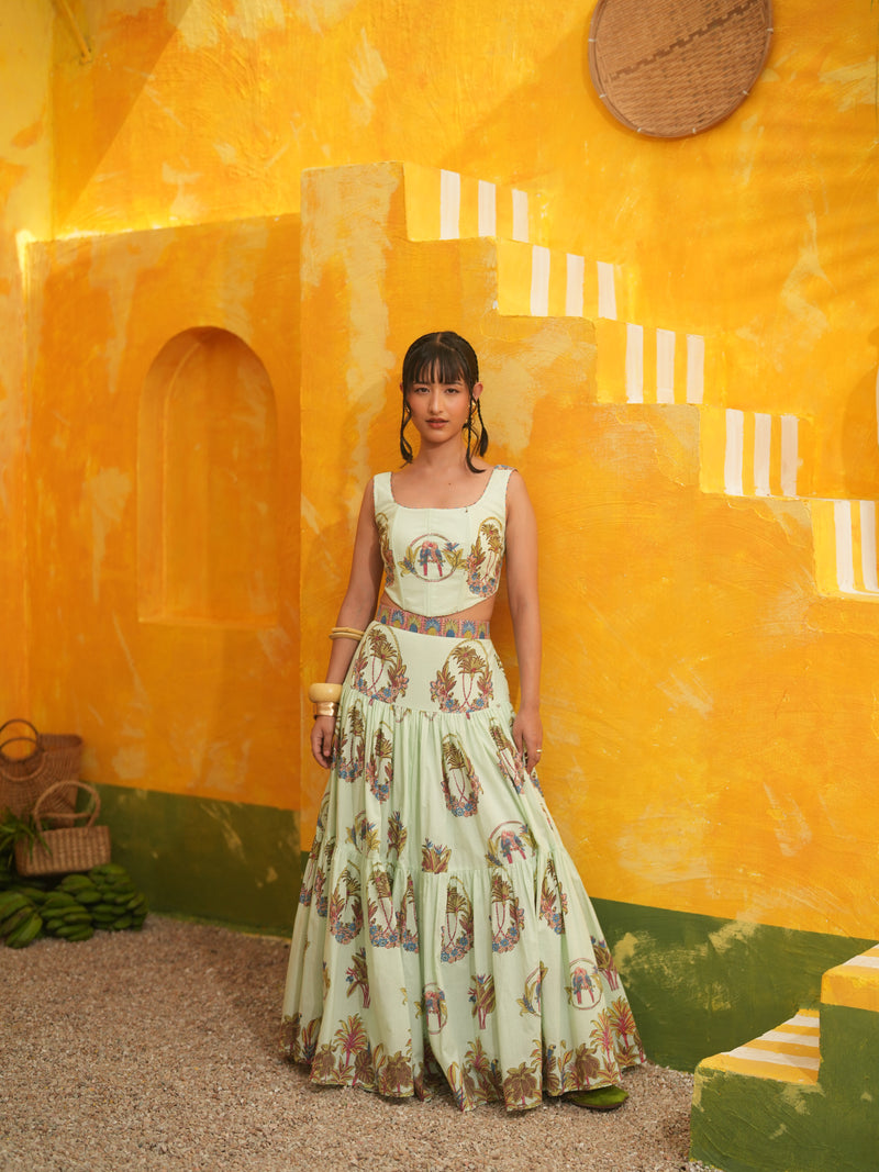 COOL MINT PALM PARADISE SKIRT