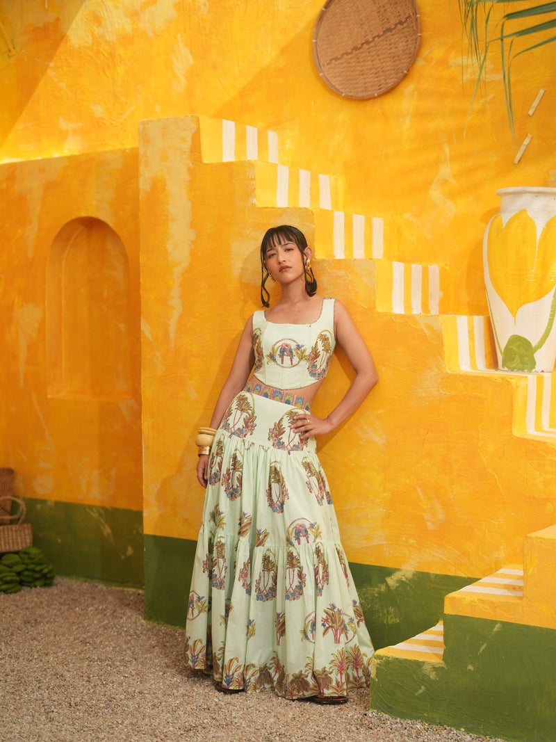 COOL MINT PALM PARADISE SKIRT
