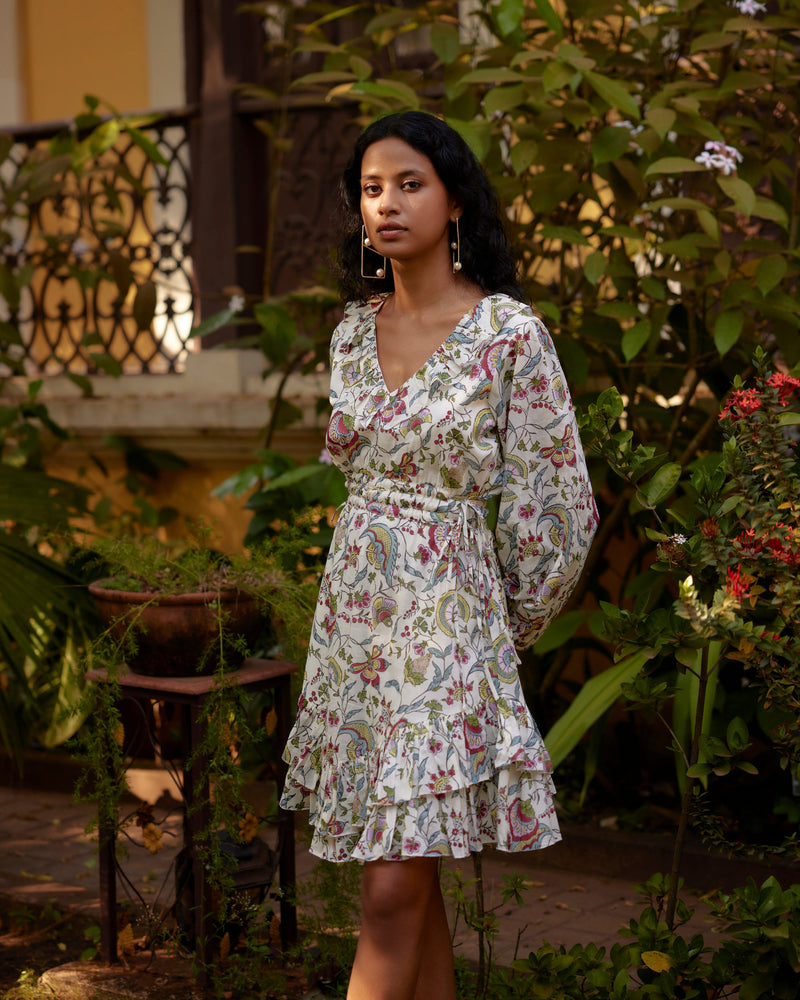 Lal Bagh Short Ruffled Dress SALE